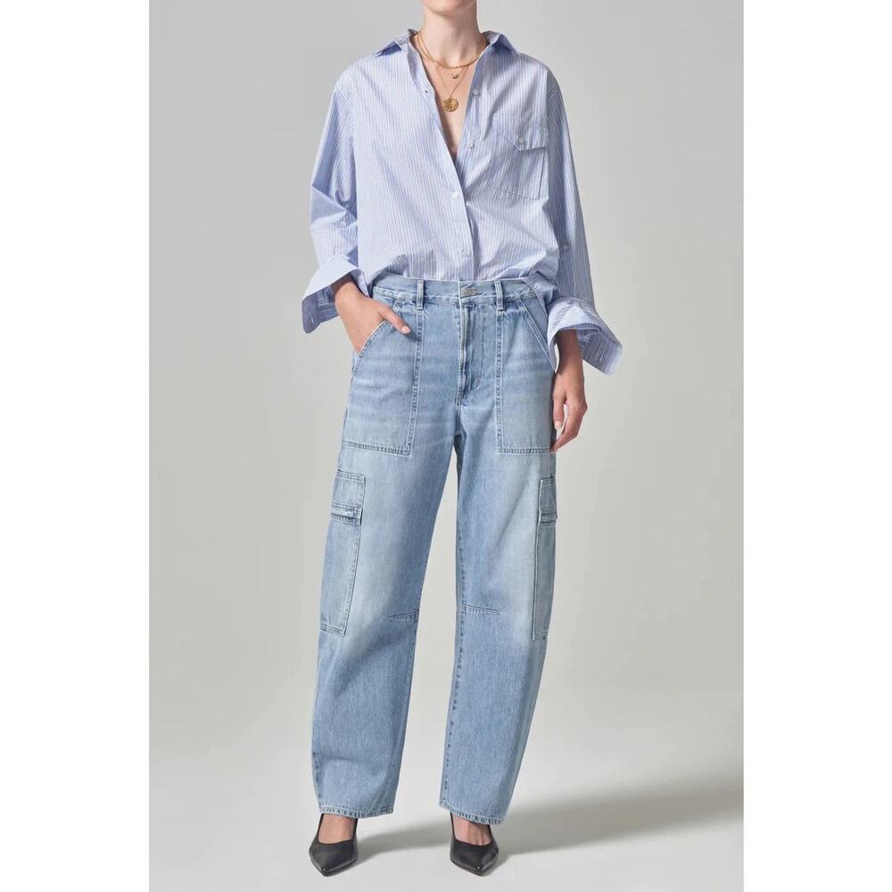 SOLD SOLD Citizens Of Humanity Marcelle Barrel Leg Cargo Jeans Size 28 - Picture 1 of 11